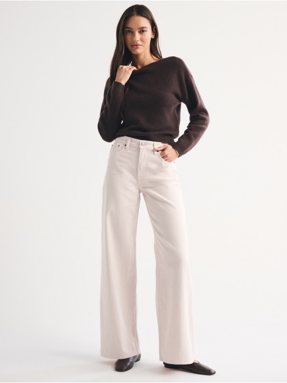 Abercrombie & Fitch Pale Pink The 90s Relaxed Jean High Rise
